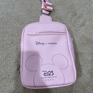 2024 D23 Pandora Disney collab cross body sling pink leather